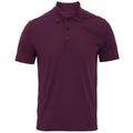 Aubergine - Front - Premier - "Coolchecker" Poloshirt für Herren kurzärmlig