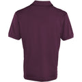 Aubergine - Back - Premier - "Coolchecker" Poloshirt für Herren kurzärmlig