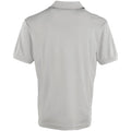 Silber - Back - Premier - "Coolchecker" Poloshirt für Herren kurzärmlig