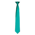 Emerald - Front - Premier Herren Satin-Krawatte zum Anklipsen
