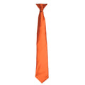 Orange - Front - Premier Herren Satin-Krawatte zum Anklipsen