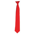 Rot - Front - Premier Herren Satin-Krawatte zum Anklipsen