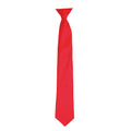 Erdbeerrot - Front - Premier Herren Satin-Krawatte zum Anklipsen