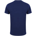 Marineblau meliert - Back - Skinni Fit Herren Feel Good Stretch T-Shirt, Kurzarm