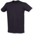 Marineblau - Front - Skinni Fit Herren Feel Good Stretch T-Shirt, Kurzarm