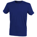Marineblau meliert - Front - Skinni Fit Herren Feel Good Stretch T-Shirt, Kurzarm