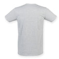 Hellgrau - Back - Skinni Fit Herren Feel Good Stretch T-Shirt mit V-Ausschnitt, Kurzarm