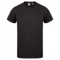Schwarz - Front - Skinni Fit Herren Feel Good Stretch T-Shirt mit V-Ausschnitt, Kurzarm