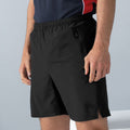 Schwarz - Back - Finden & Hales Herren Pro Stretch Sport-Shorts