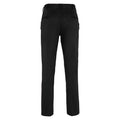 Schwarz - Back - Front Row Herren Stretch Chino Hose mit Baumwolle