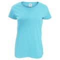 Himmelblau - Front - Fruit of the Loom - T-Shirt für Damen kurzärmlig