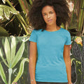 Himmelblau - Back - Fruit of the Loom - T-Shirt für Damen kurzärmlig