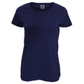 Dunkles Marineblau - Front - Fruit of the Loom - T-Shirt für Damen kurzärmlig