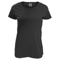 Schwarz - Front - Fruit of the Loom - T-Shirt für Damen kurzärmlig