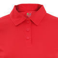 Rot - Back - Fruit Of The Loom Damen Lady-Fit Performance Polo-Shirt, kurzärmlig