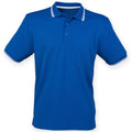 Königsblau-Weiß - Front - Henbury Herren Coolplus Polo-Hemd, Kurzarm