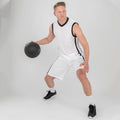 Weiß-Schwarz - Pack Shot - Spiro Herren Basketball-Shorts, schnelltrocknend