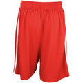 Rot-Weiß - Back - Spiro Herren Basketball-Shorts, schnelltrocknend