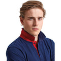 Marineblau-Rot - Pack Shot - Asquith & Fox Herren Polo-Shirt, kurzärmlig