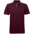 Burgunder-Graphit - Front - Asquith & Fox Herren Polo-Shirt, kurzärmlig