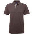 Graphit-Grau meliert - Front - Asquith & Fox Herren Polo-Shirt, kurzärmlig
