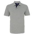 Grau meliert-Marineblau - Front - Asquith & Fox Herren Polo-Shirt, kurzärmlig