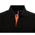 Schwarz-Orange - Lifestyle - Asquith & Fox Herren Polo-Shirt, kurzärmlig
