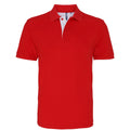 Rot-Weiß - Front - Asquith & Fox Herren Polo-Shirt, kurzärmlig