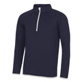 Marineblau-Weiß - Front - AWDis Just Cool Herren Sweatshirt mit Reißverschluss bis zur Brust