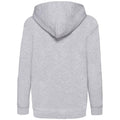 Grau meliert - Back - Fruit of the Loom Kinder Kapuzen Pullover Klassik 80-20