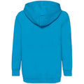 Azure Blau - Back - Fruit of the Loom Kinder Kapuzen Pullover Klassik 80-20