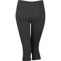 Schwarz - Back - Spiro Damen Softex Capri Sport Leggings