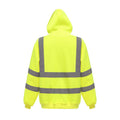 Gelb - Back - Yoko Herren Hi Vis Reflektive Work Kapuzenjacke