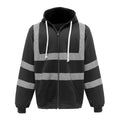 Schwarz - Front - Yoko Herren Hi Vis Reflektive Work Kapuzenjacke