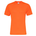 Elektrik Orange - Front - AWDis Just Cool Herren Smooth Kurzarm T-Shirt