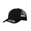 Schwarz-Schwarz - Front - Yupoong Flexfit Retro Trucker Kappe