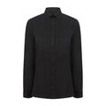 Schwarz - Front - Henbury Damen Modern Langarm Oxford Bluse