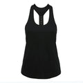 Schwarz - Front - Tri Dri Damen Performance Tank Top