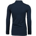 Marineblau - Back - Nimbus Damen Deluxe Poloshirt Carlington langärmlig