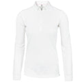 Weiß - Front - Nimbus Damen Deluxe Poloshirt Carlington langärmlig