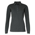 Holzkohle - Front - Nimbus Damen Deluxe Poloshirt Carlington langärmlig