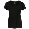 Schwarz - Front - Nimbus Damen Pique-T-Shirt Danbury kurzärmlig