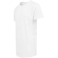 Weiß - Back - Build Your Brand Herren Shaped Long Kurzarm T-Shirt