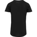 Schwarz - Back - Build Your Brand Herren Shaped Long Kurzarm T-Shirt