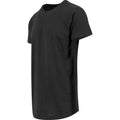 Schwarz - Side - Build Your Brand Herren Shaped Long Kurzarm T-Shirt