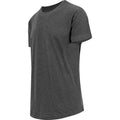 Anthrazit - Side - Build Your Brand Herren Shaped Long Kurzarm T-Shirt