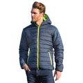 Marineblau-Limone - Back - Result Core Herren Soft Steppjacke