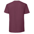 Burgunder - Back - Fruit Of The Loom Herren Premium T-Shirt