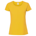 Orange - Side - Fruit Of The Damen T-Shirt, enganliegend