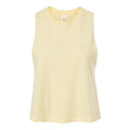 French Vanille meliert - Front - Bella + Canvas Damen Crop-Tanktop mit Racerback